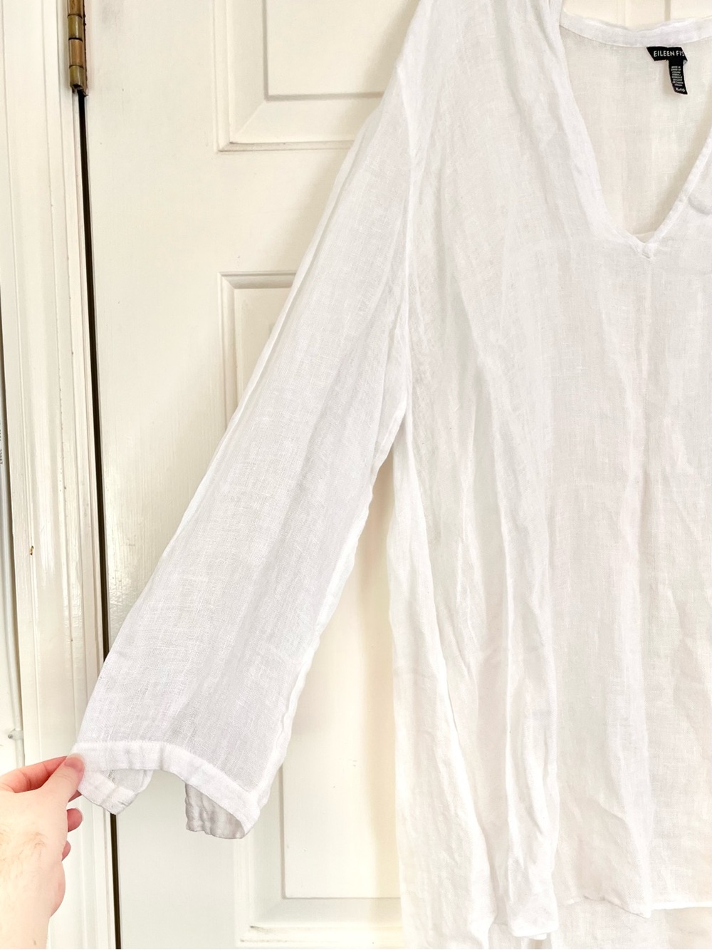 Eileen Fisher Linen Beach Cover-up Top Size XL - Picture 2 of 5